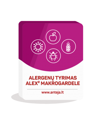 Alex² makrogardelės tyrimas, nustatant specifinius IgE prieš 295 alergenus Alex² makrogardelės tyrimas, nustatant specifinius IgE prieš 295 alergenus