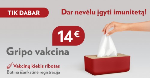 Dar nevėlu įgyti imunitetą – gripo skiepas tik 14€