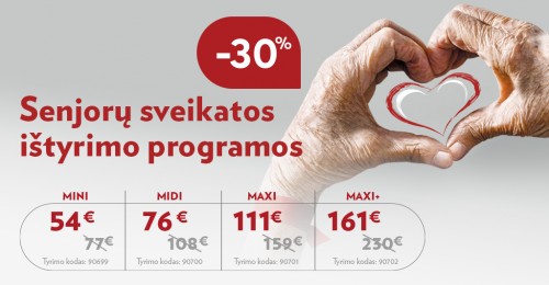 Akcija senjoro sveikatos ištyrimo programoms