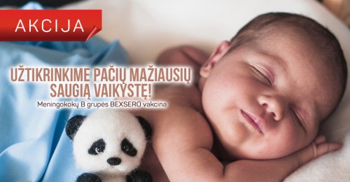 Akcija meningokokų B grupės BEXSERO vakcinai Akcija meningokokų B grupės BEXSERO vakcinai