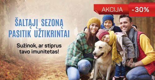 Akcija imuniteto tyrimo komplektui Akcija imuniteto tyrimo komplektui