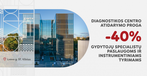 Akcija gydytojų specialistų paslaugoms ir instrumentiniams tyrimams Akcija gydytojų specialistų paslaugoms ir instrumentiniams tyrimams