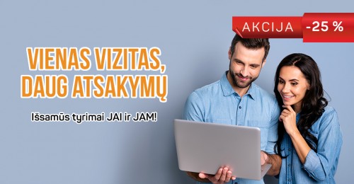 Akcija moters ir vyro sveikatos ištyrimo programoms Akcija moters ir vyro sveikatos ištyrimo programoms