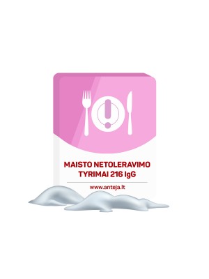 Maisto netoleravimo tyrimas 216 IgG Maisto netoleravimo tyrimas 216 IgG