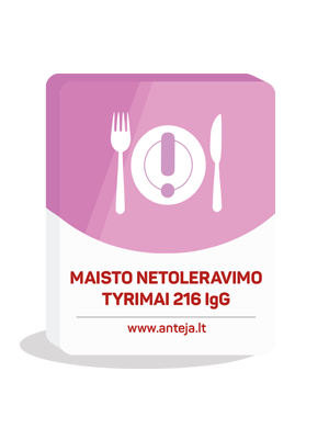 Maisto netoleravimo tyrimas 216 IgG Maisto netoleravimo tyrimas 216 IgG